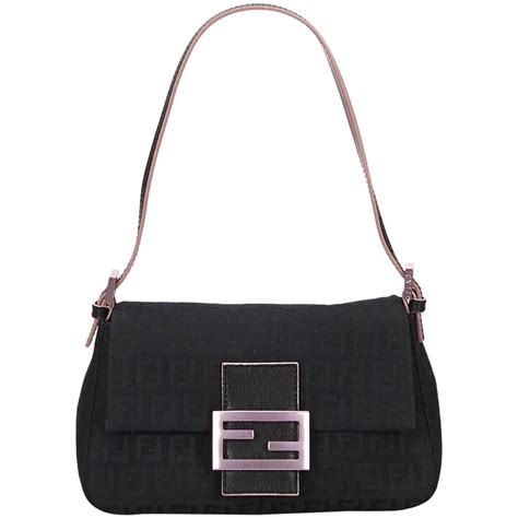 fendi zucchino jacquard baguette|Fendi baguette black.